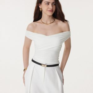 Criss Cross Off Shoulder New Airy Bra Top - Image 10