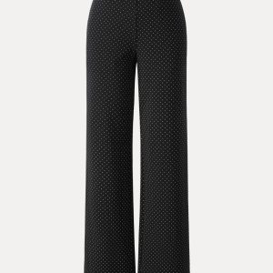 Stretch Cotton Polka Dot Wide Leg Pull-On Pants with Pockets Limited Edition - Image 17