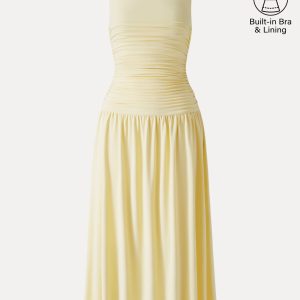 SkinKiss Cooling Boatneck Ruched Midi Bra Dress - Image 10