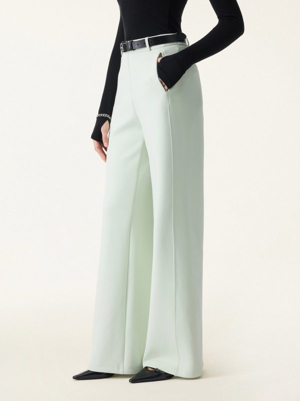 2Pcs Set Multi-wear Bra Top &  Slimming High Rise Wide Leg Pants