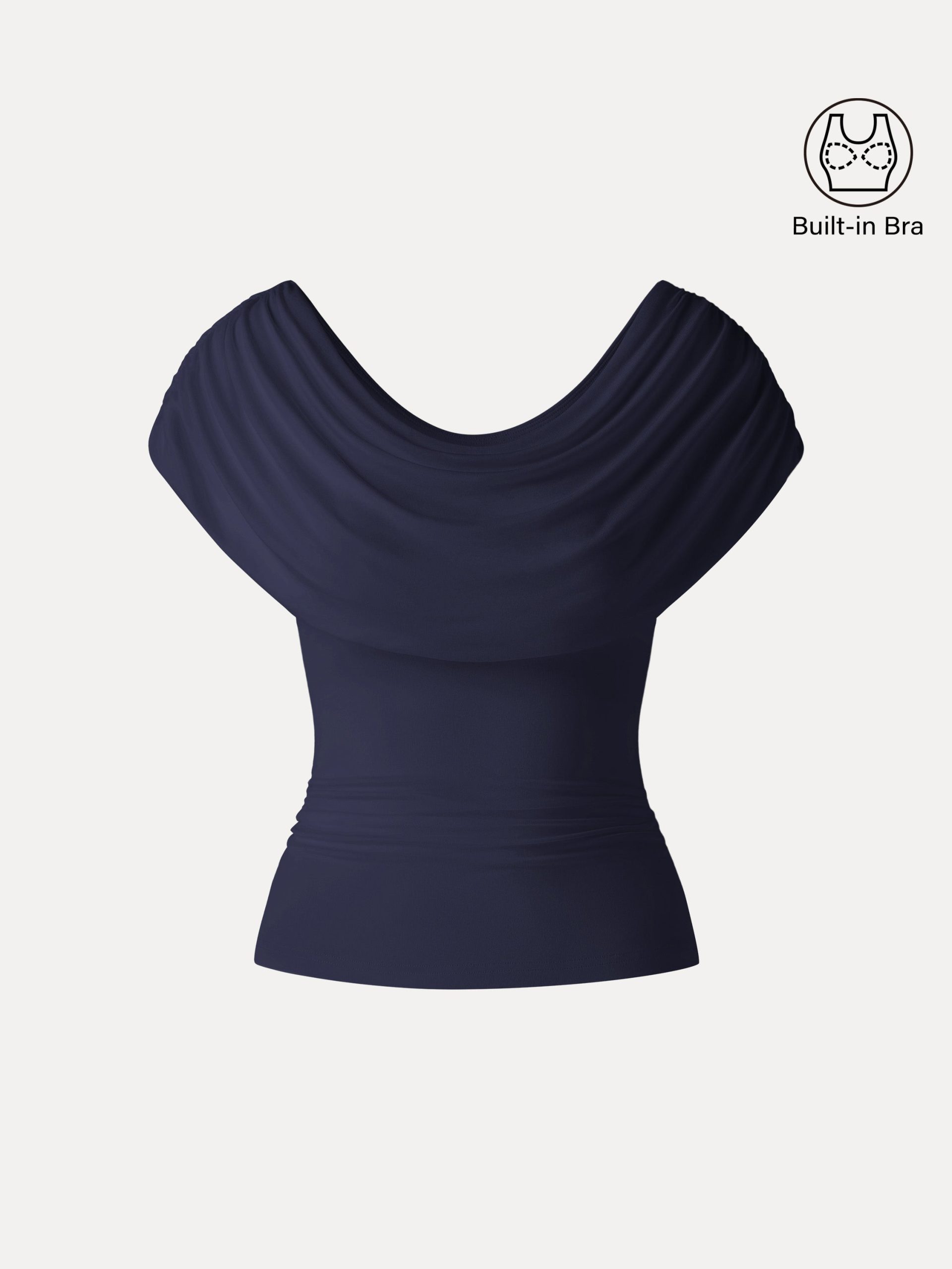 UltraSoft SkinKiss Draped U-Neck Ruched Bra Top - Image 16