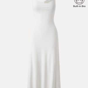 Effortless Vacay Cowl Neck Midi Bra Dress - Image 2