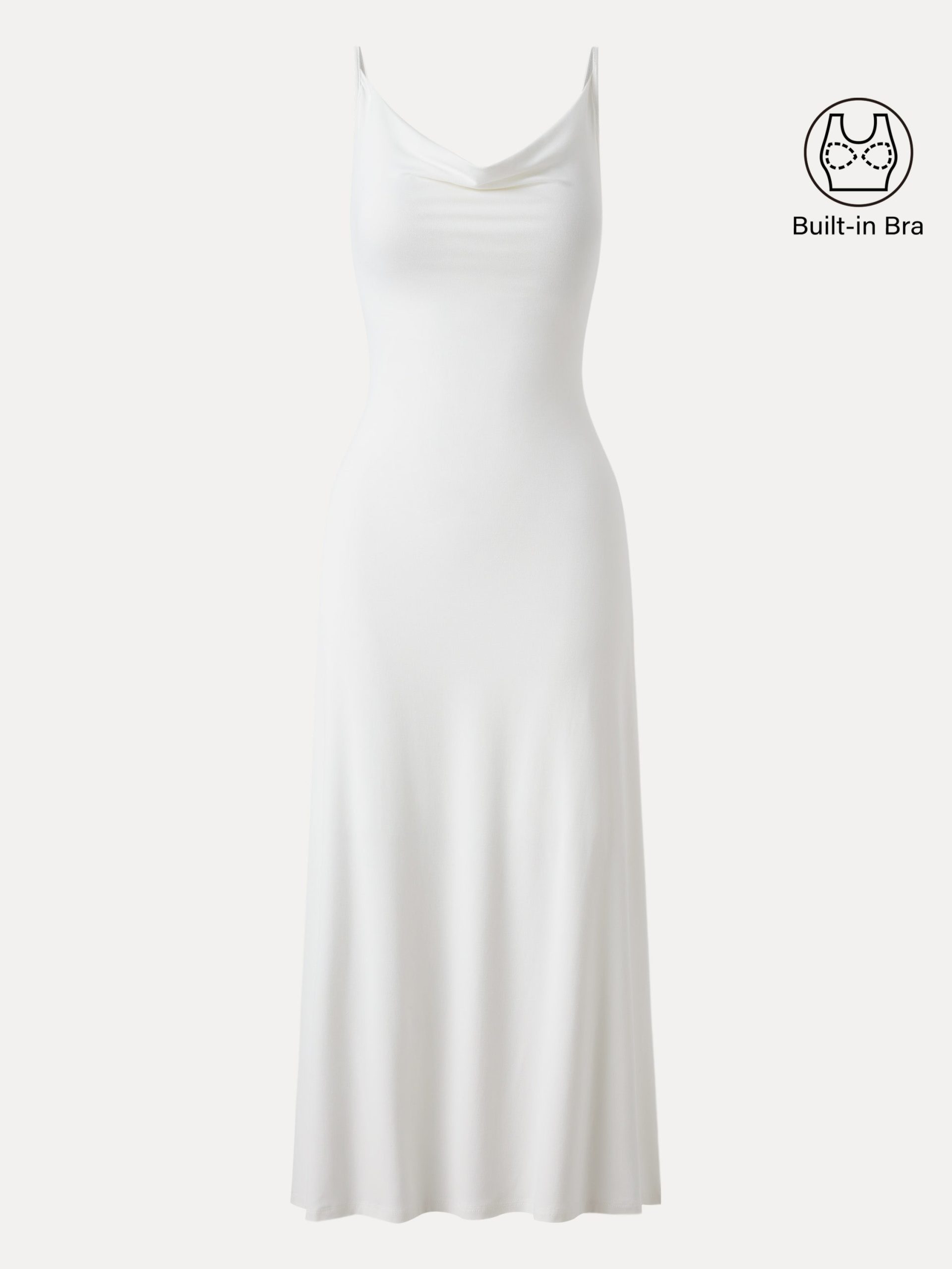 Effortless Vacay Cowl Neck Midi Bra Dress - Image 2
