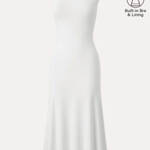 Scoop Neck Midi Low Back Bra Dress - Image 11