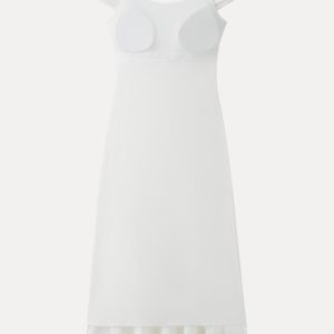 Flowy Criss Cross Off-shoulder Midi Bra Dress - Image 8