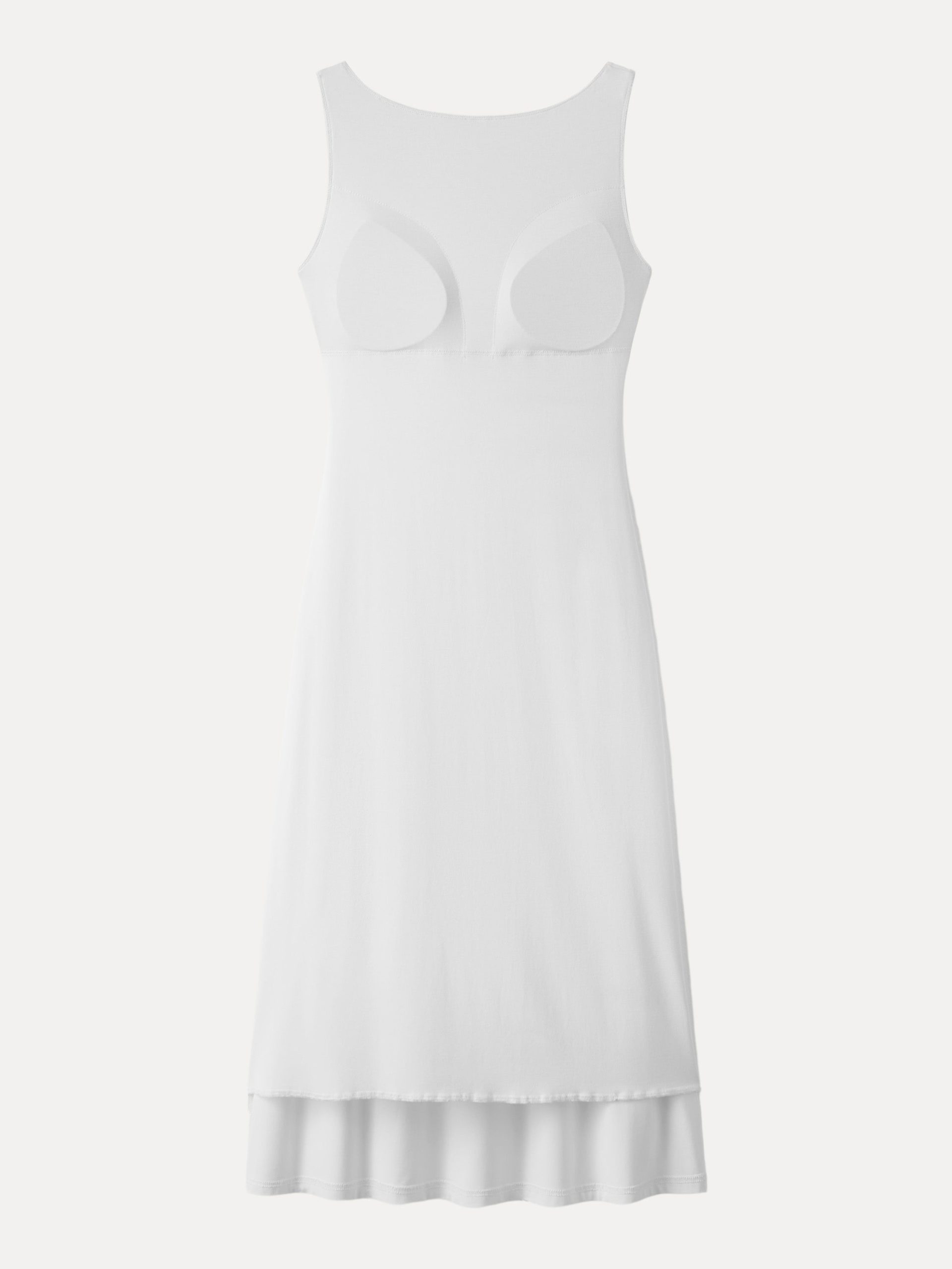 Classy Boatneck Open Back Bandless Midi Bra Dress - Image 12