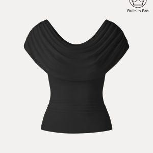 UltraSoft SkinKiss Draped U-Neck Ruched Bra Top - Image 15