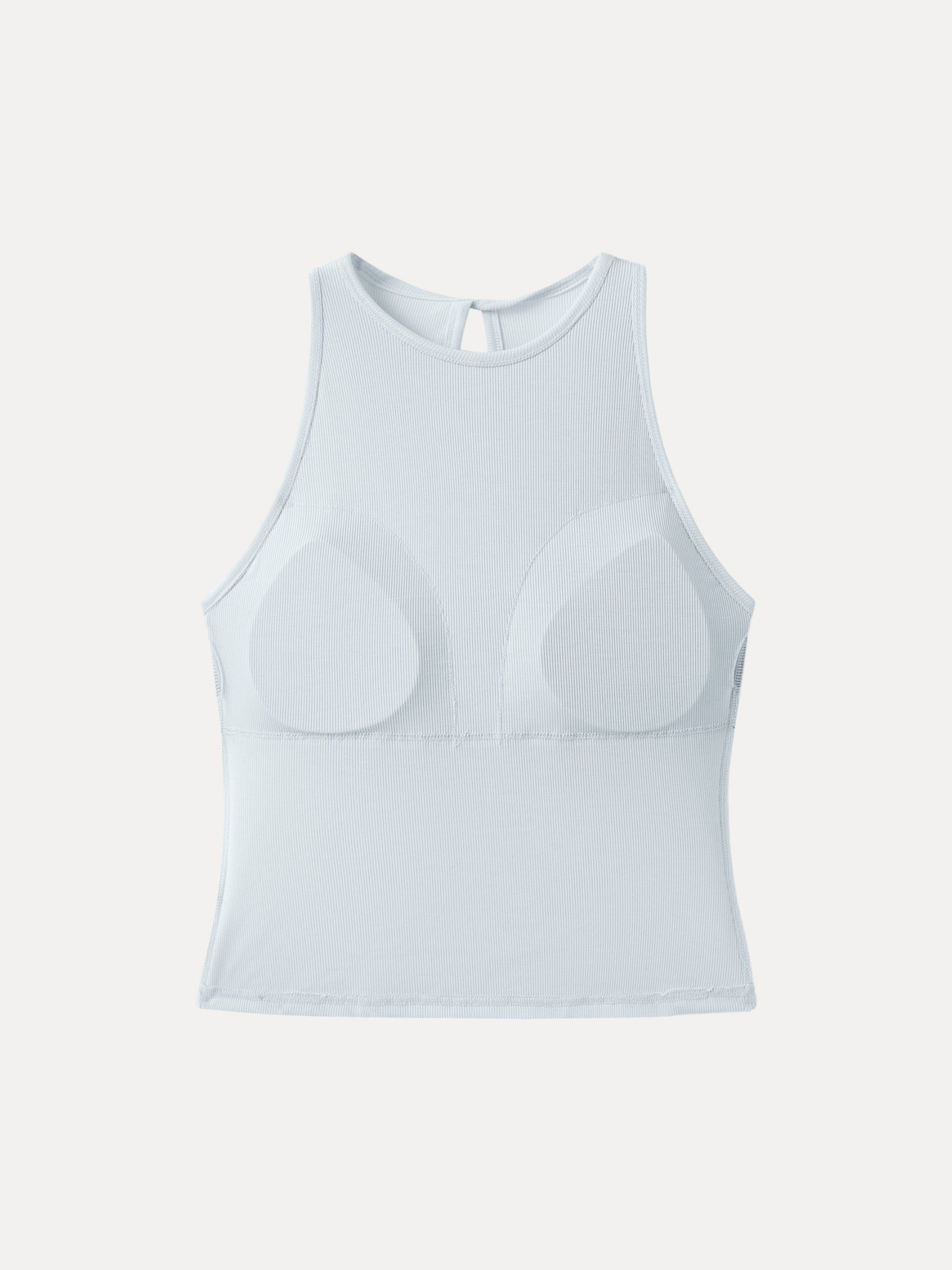 Crewneck Cut-out Bandless Bra Tank - Image 11
