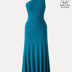 SkinKiss Ruched One Shoulder Maxi Bra Dress - Image 10