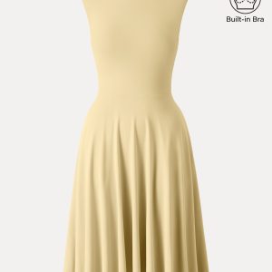 SkinKiss Boatneck Wide Shoulder Bra Dress with Pockets - Image 15