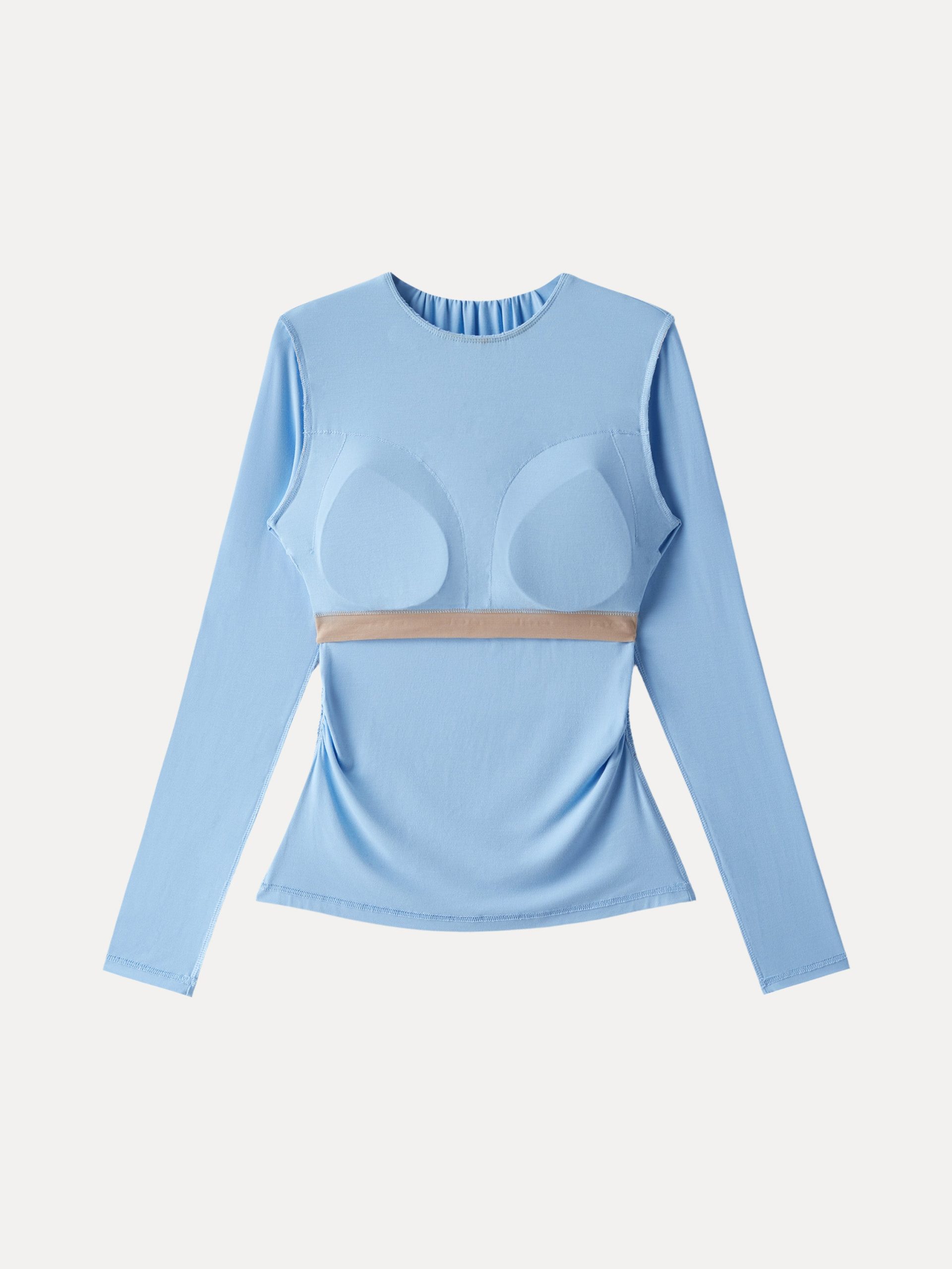 SkinKiss Round Neck All-over Ruching Bra Top - Image 9