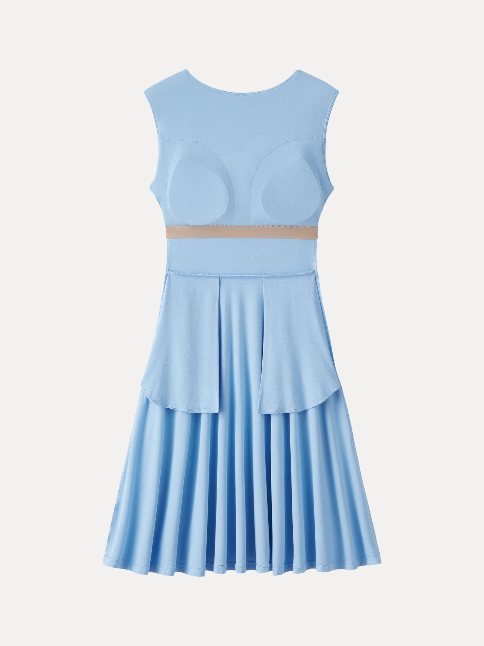 SkinKiss Boatneck Wide Shoulder Bra Dress with Pockets - Image 12