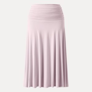 Flowy Side Ruched A-line Midi Skirt - Image 11