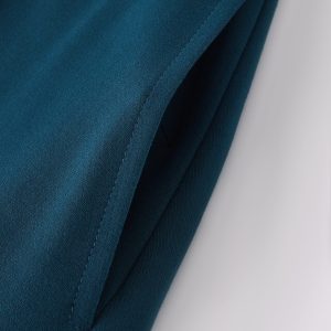 Boatneck Pleated Fit-and-Flare Midi Bra Dress with Pockets - Image 6