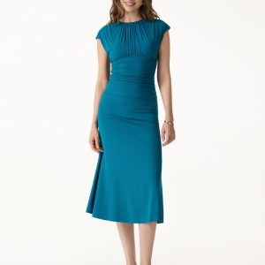 Cooling SkinKiss Ruched Round Neck Cap Sleeve Bra Top - Image 4
