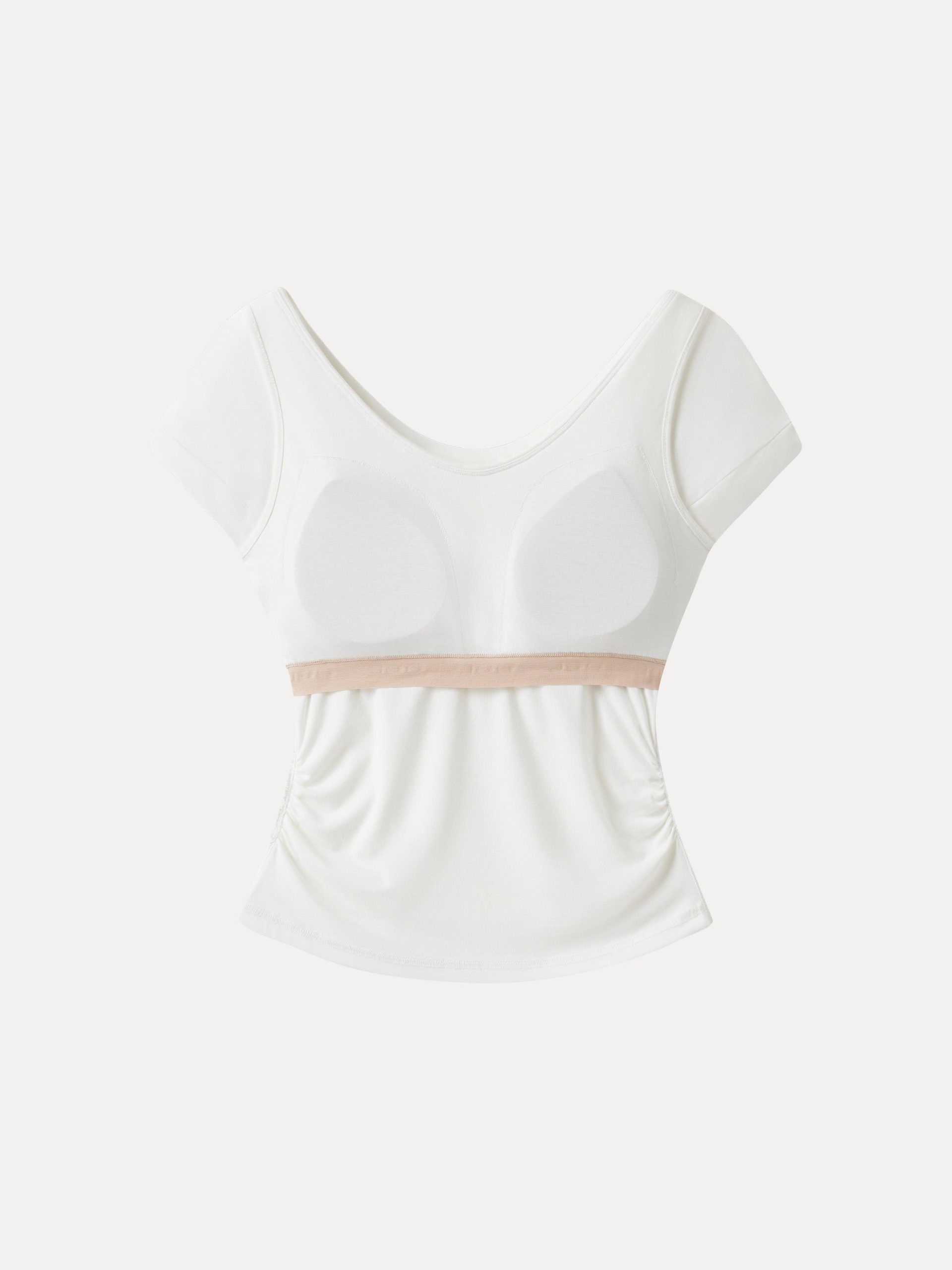UltraSoft SkinKiss Draped U-Neck Ruched Bra Top - Image 11