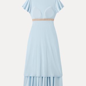 SkinKiss Boatneck Fit-and-Flare Maxi Travel Bra Dress with Pockets - Image 13