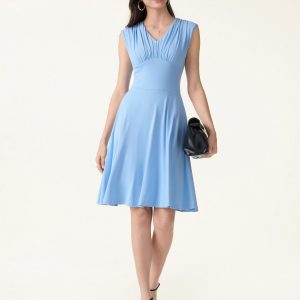 SkinKiss Cooling V-Neck Gathered Bra Dress with Pockets - Image 3