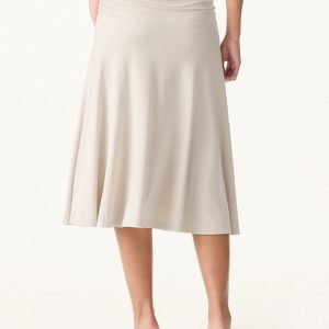 2Pcs Set One Shoulder Twisted Bra Tank & Side Ruched A-line Midi Skirt - Image 13