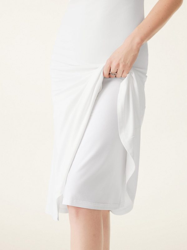 Scoop Neck Midi Low Back Bra Dress