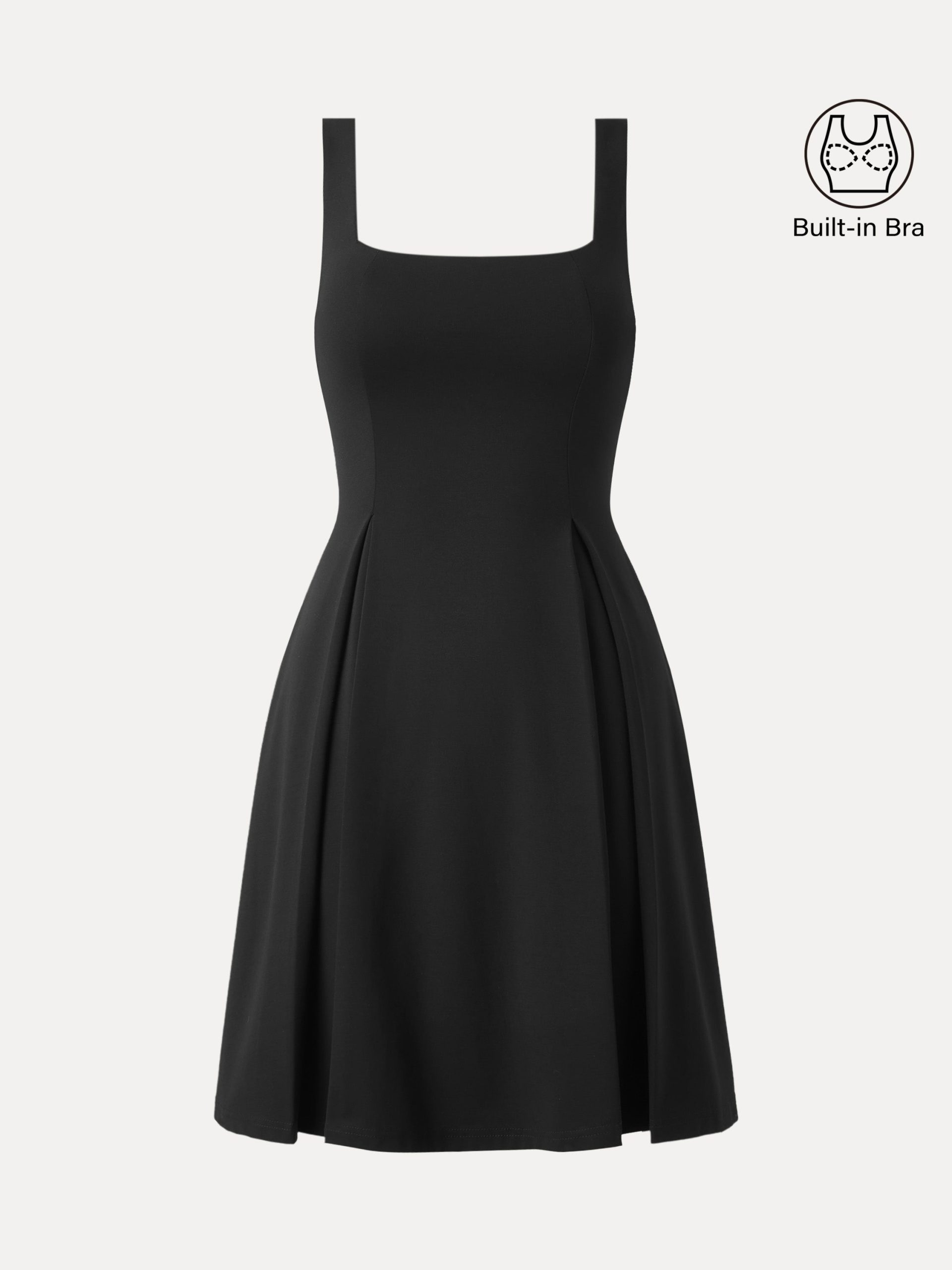 Square Neck Fit-and-flare Mini Bra Dress - Image 2