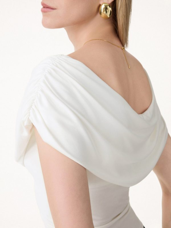 UltraSoft SkinKiss Draped U-Neck Ruched Bra Top
