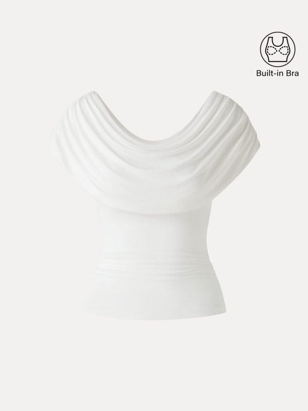 UltraSoft SkinKiss Draped U-Neck Ruched Bra Top
