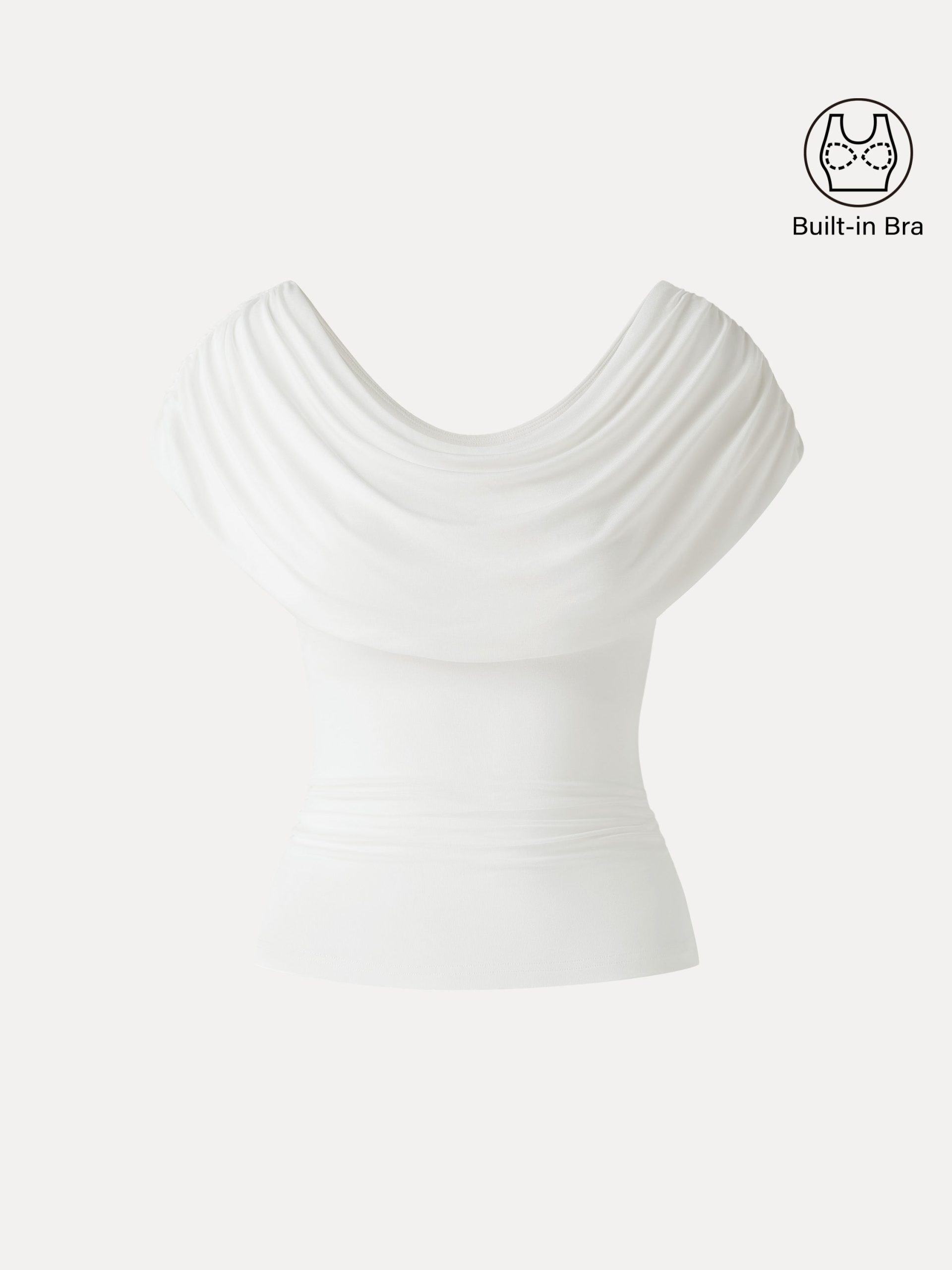 UltraSoft SkinKiss Draped U-Neck Ruched Bra Top - Image 12