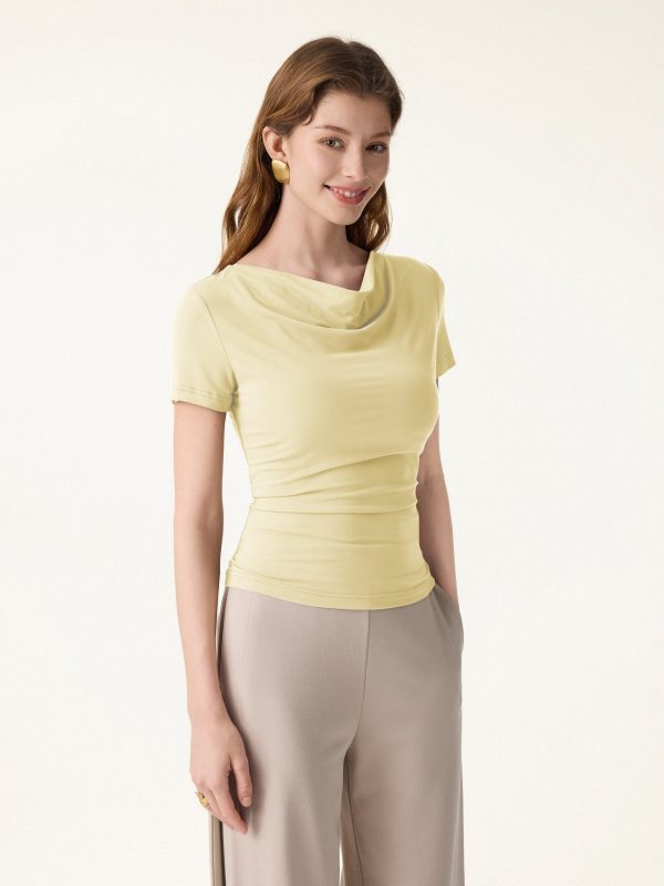 SkinKiss Multi-Wear Cowl Neck Cooling Summer Tee