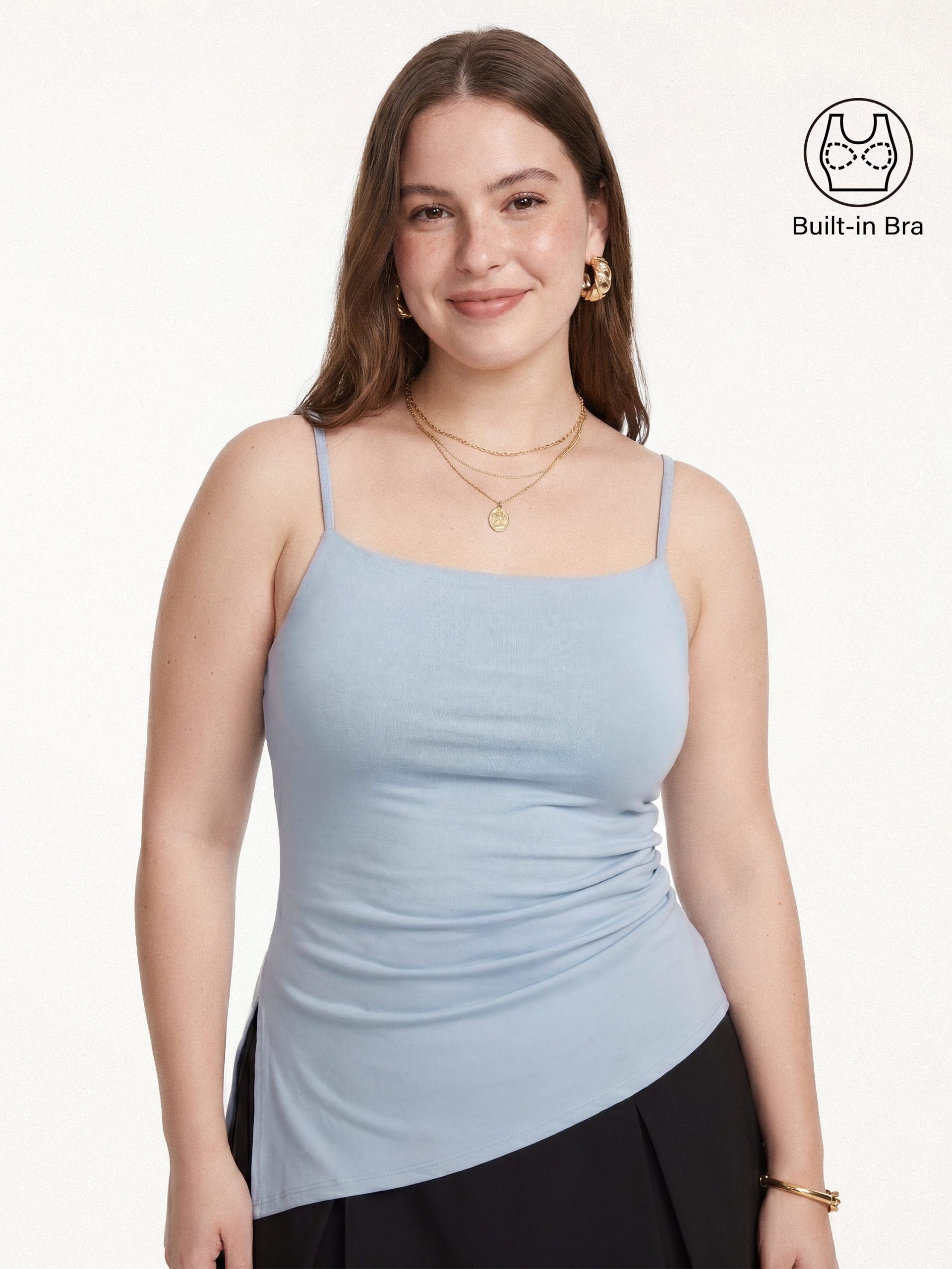 Spaghetti Bra Top with Side Slit - Image 13