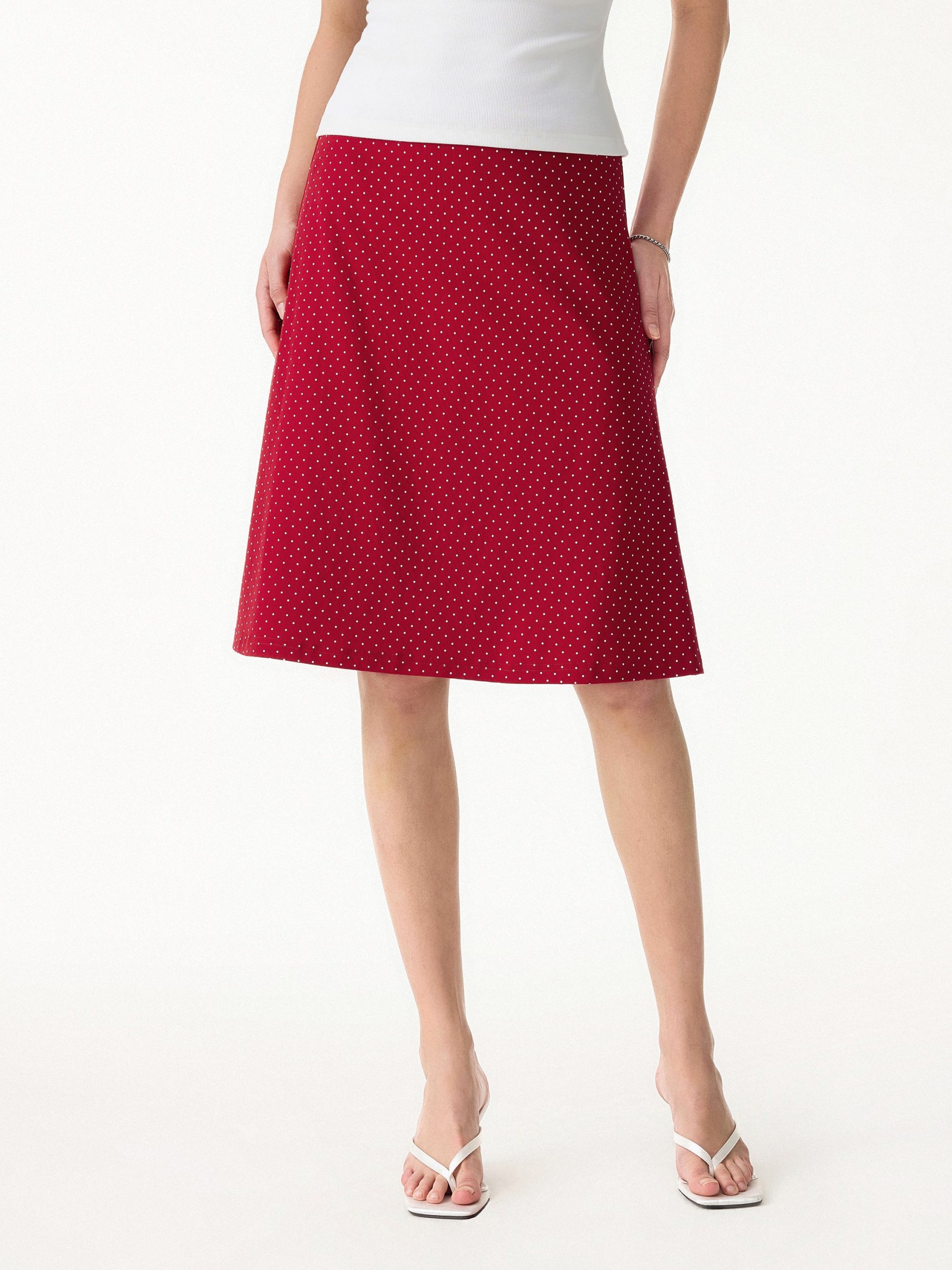 2Pcs Set Boatneck Flutter Sleeves Polka Dot Top & A-Line Flare Skirt Limited Edition - Image 12
