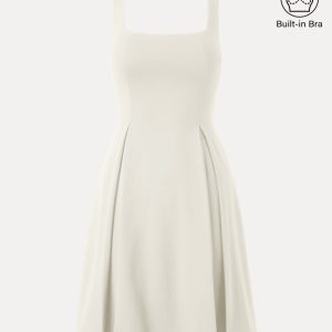 Square Neck Fit-and-flare Mini Bra Dress - Image 12
