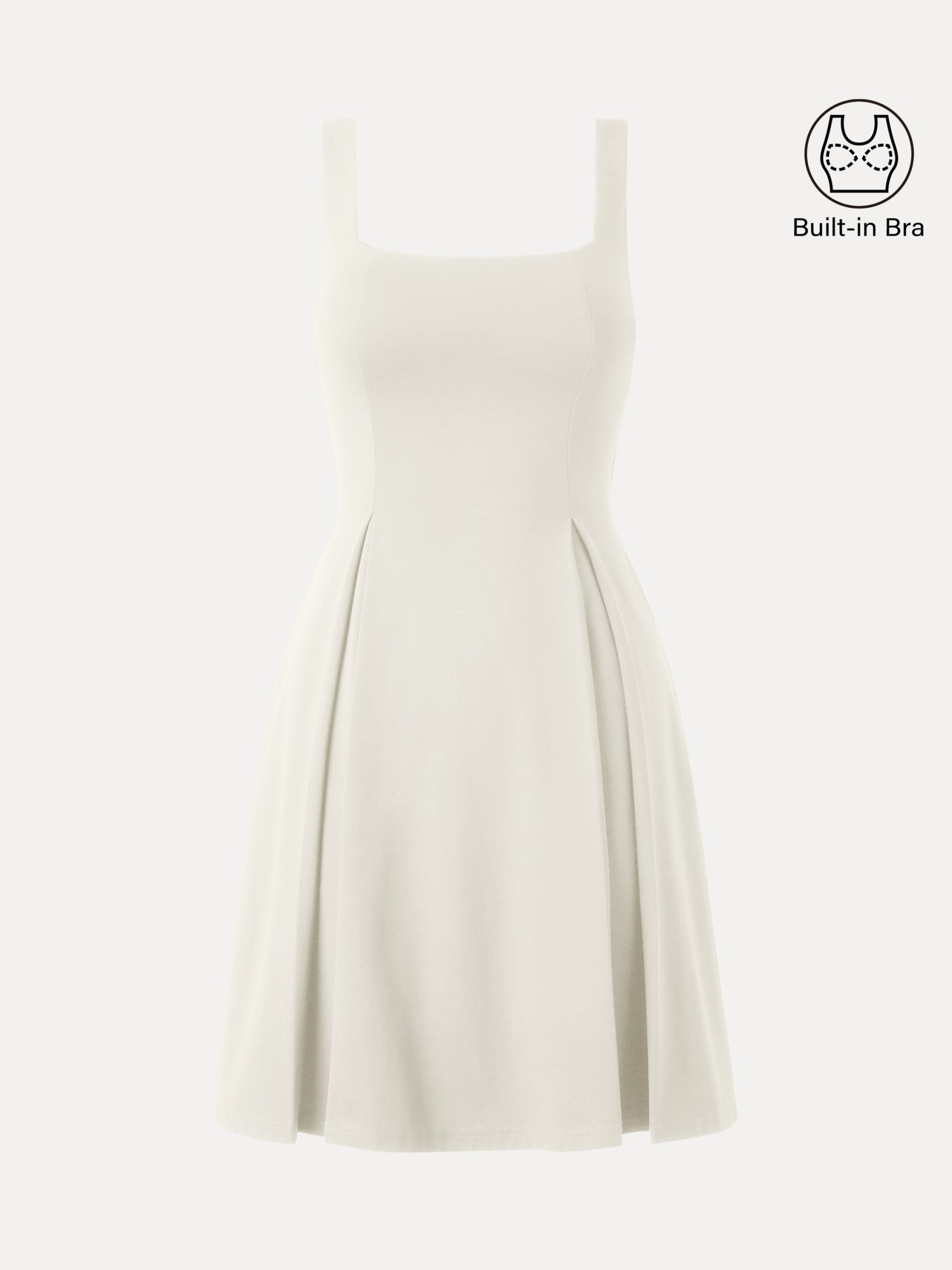 Square Neck Fit-and-flare Mini Bra Dress - Image 12