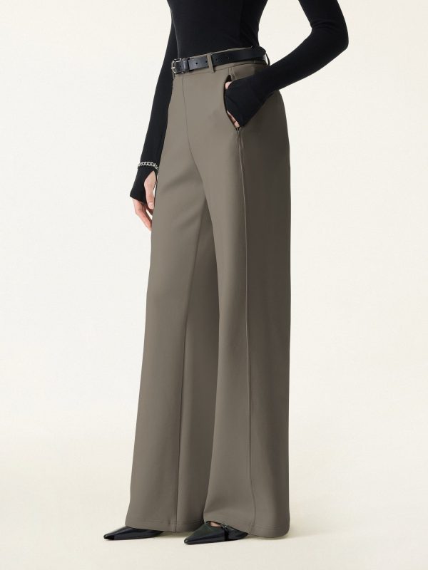2Pcs Set Multi-wear Bra Top &  Slimming High Rise Wide Leg Pants