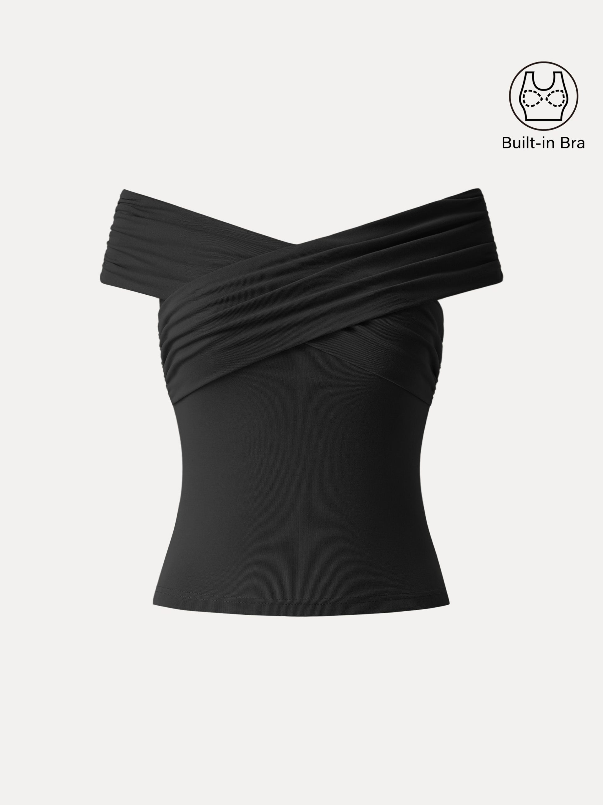 Criss Cross Off Shoulder New Airy Bra Top - Image 21