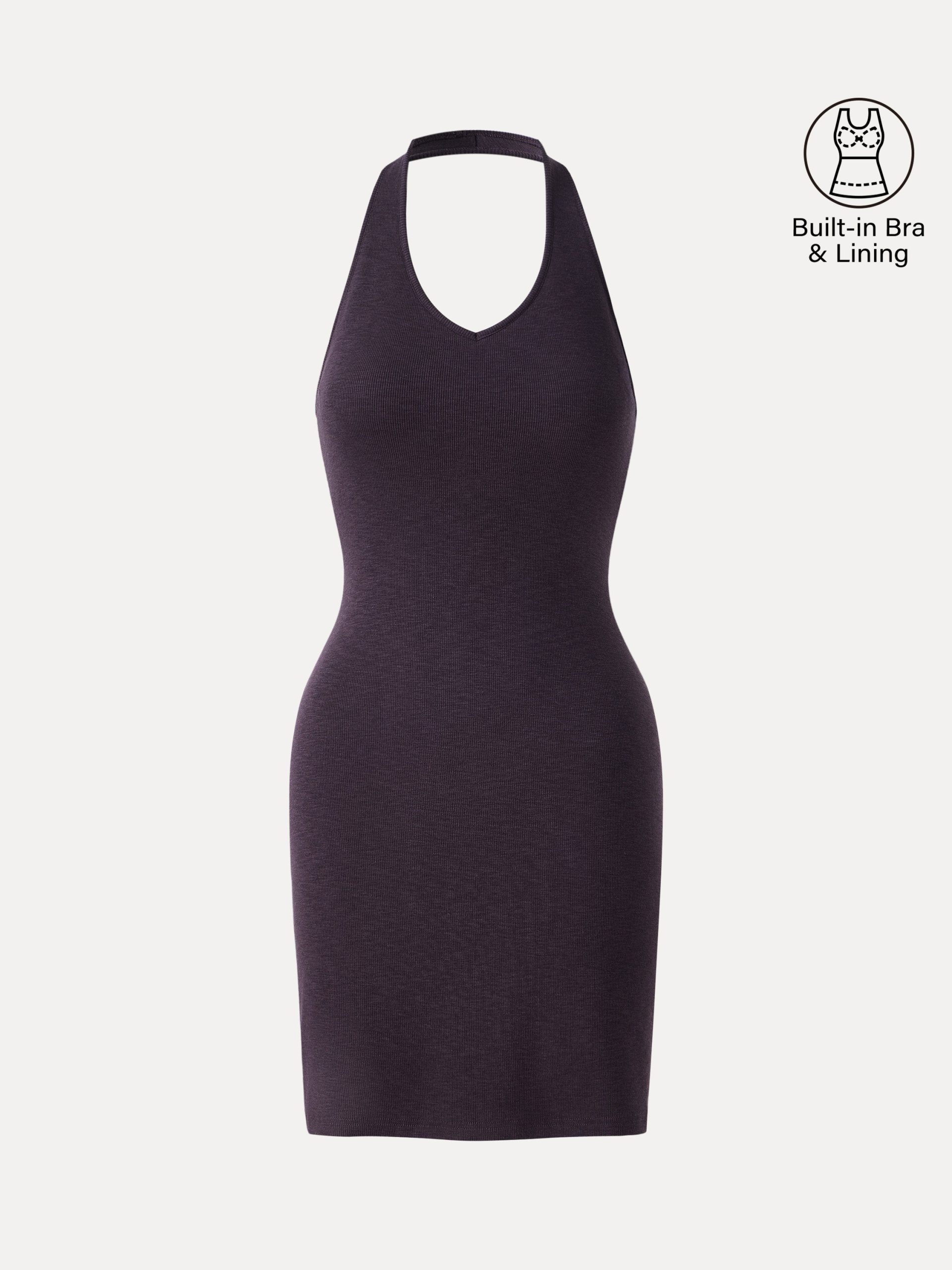 Classic Halter Neck Opend Back Mini Bra Dress - Image 9