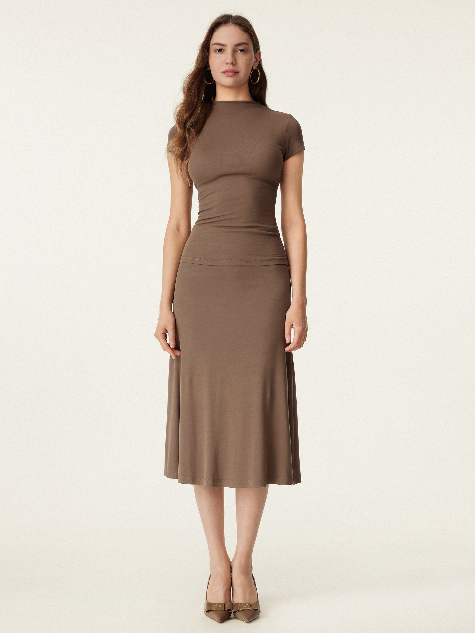 Breezy Pull-on Mermaid Midi Skirt - Image 3