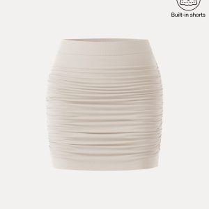 SkinKiss Ruched Pull-On Mini Skirt with Shorts - Image 9