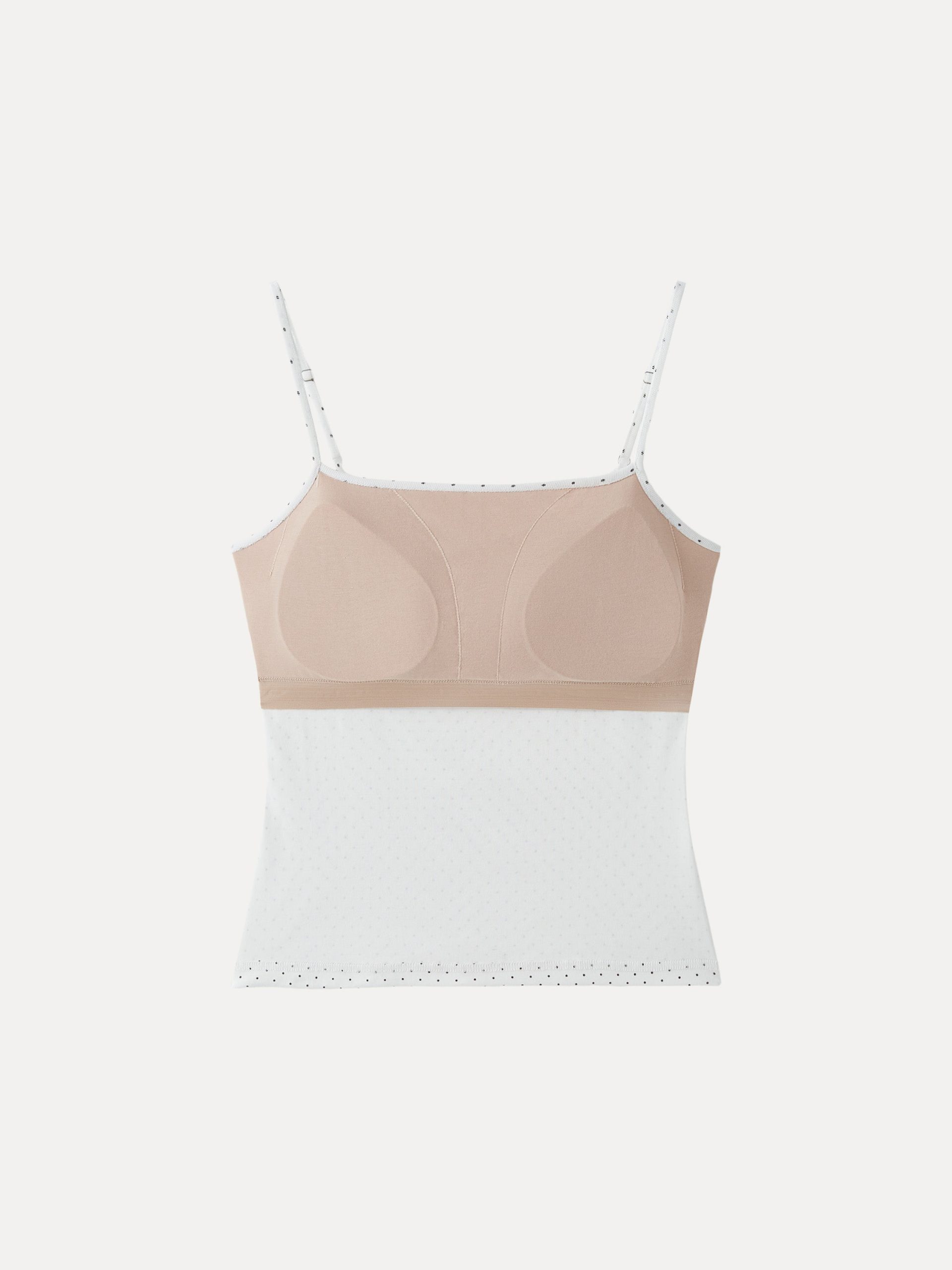 Stretch Cotton Polka Dot Adujstable Spaghetti Bra Top Limited Edition - Image 10