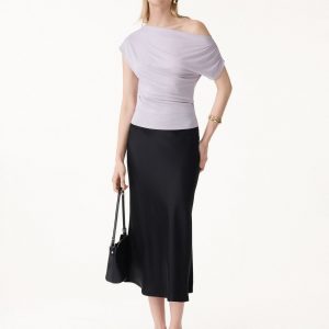 Cool-Touch Asymmetrical Ruched Shoulder Top - Image 4