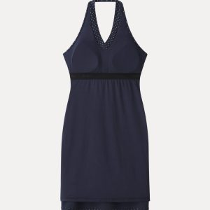 Soft Stretch Cotton Halter Neck Polka Dot Mini Bra Dress Limited Edition - Image 11