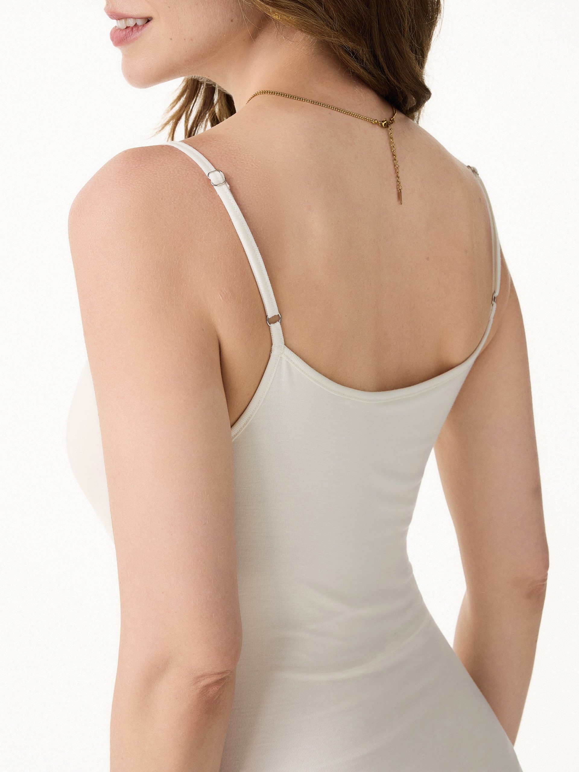 Cooling Lyocell Adjustable Spaghetti Strap Ruched Maxi Bra Dress - Image 2