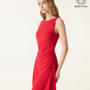 SkinKiss Boatneck Ruched A-line Mini Bra Dress - Image 7