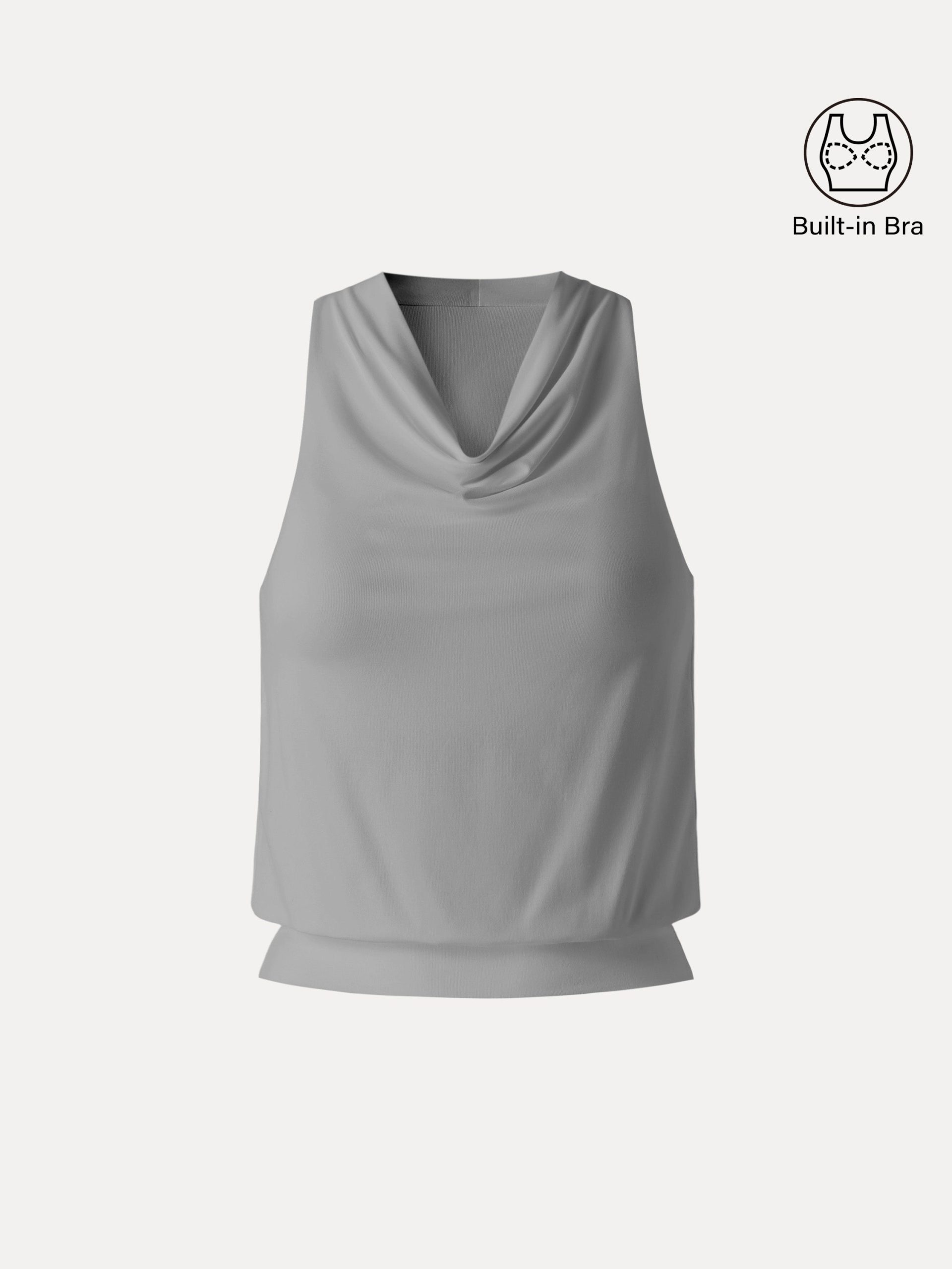 SkinKiss Not-See-Thru Halter Cowl Neck Bra Top - Image 12