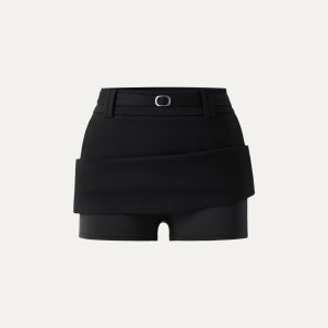Stretch Ponte A-Line Mini Skort with Pockets - Image 12
