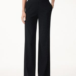Stretch Cotton Polka Dot Wide Leg Pull-On Pants with Pockets Limited Edition - Image 8