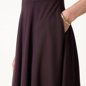 Stretchy Boatneck Fit-and-Flare Mini Bra Dress with Pockets - Image 5