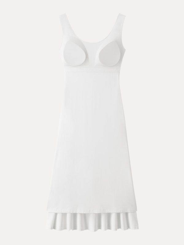 Scoop Neck Midi Low Back Bra Dress