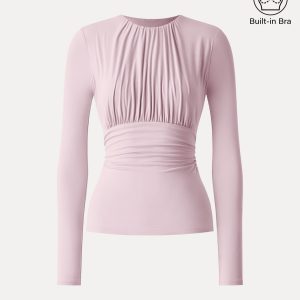 SkinKiss Round Neck All-over Ruching Bra Top - Image 3