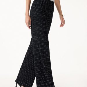 Stretch Cotton Polka Dot Wide Leg Pull-On Pants with Pockets Limited Edition - Image 12